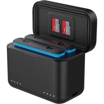 Telesin Oplaadbox For Insta360 X5 Accu's (2 Slots), Caméra d'action : accessoires, Noir Telesin Oplaadbox For Insta360 X5 Accu's (2 Slots), Caméra d'action : accessoires, Noir