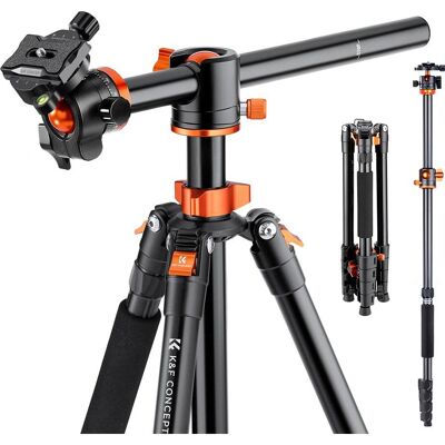 K&F Concept T255A3+BH-28L Trépied en alliage d'aluminium et de magnésium (Métal), Trépied, Orange K&F Concept T255A3+BH-28L Trépied en alliage d'aluminium et de magnésium (Métal), Trépied, Orange