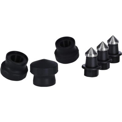 Rollei Lot de 3 pieds en caoutchouc + crampons C5i Carbon (Carbone), Trépied Rollei Lot de 3 pieds en caoutchouc + crampons C5i Carbon (Carbone), Trépied