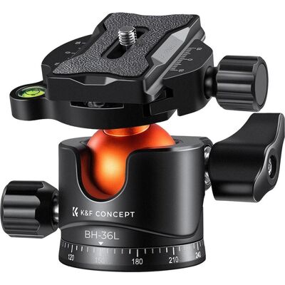 K&F Concept BH-36L Ball Head (KF-31.044V1) (Tête panoramique, Tête sphérique), Tête de trépied, Noir K&F Concept BH-36L Ball Head (KF-31.044V1) (Tête panoramique, Tête sphérique), Tête de trépied, Noir