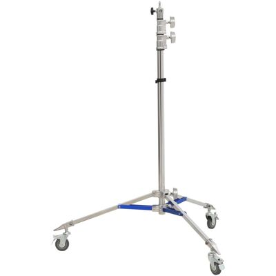 Jinbei 1.09.041508 JF-290A Studio Light Stand (with wheels) (290 cm, 15 kg), Trépied d'éclairage, Argent, Bleu Jinbei 1.09.041508 JF-290A Studio Light Stand (with wheels) (290 cm, 15 kg), Trépied d'éclairage, Argent, Bleu