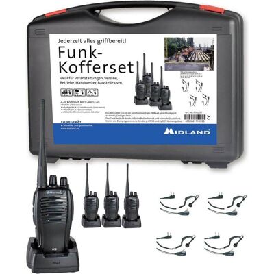 Midland G10 Pro Coffret de 4 Radios PMR - Kit d'artisan Midland G10 Pro Coffret de 4 Radios PMR - Kit d'artisan