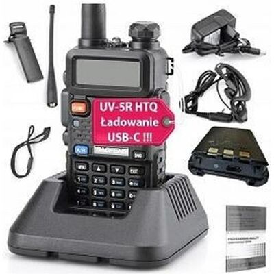 Baofeng UV-5R HTQ USB-C WALKIE-TALKIE, Talkie walkie, Noir Baofeng UV-5R HTQ USB-C WALKIE-TALKIE, Talkie walkie, Noir