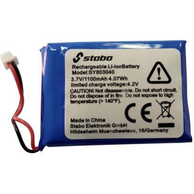 Stabo AKKU 3,7V, 1100MAH FC-400 II Akkupack Akku Stecker, Kabel Li-Ion 3.7 V 110, Talkie walkie : accessoires Stabo AKKU 3,7V, 1100MAH FC-400 II Akkupack Akku Stecker, Kabel Li-Ion 3.7 V 110, Talkie walkie : accessoires