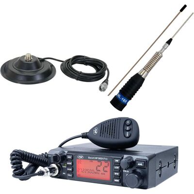 PNI Package Radio CB ESCORT HP 9001 PRO ASQ + Antenne CB ML160 avec aimant 145/PL, Talkie walkie PNI Package Radio CB ESCORT HP 9001 PRO ASQ + Antenne CB ML160 avec aimant 145/PL, Talkie walkie