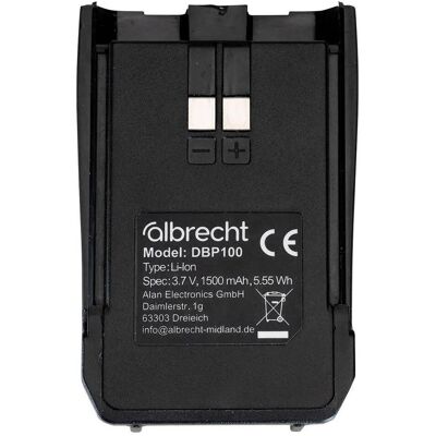 Albrecht Batterie radio 1500 mAh, Talkie walkie : accessoires Albrecht Batterie radio 1500 mAh, Talkie walkie : accessoires