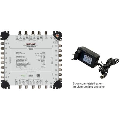 Kreiling Commutateur multiple cascadable 8+1 entrées, 16 sorties. KR 9-16 MSK-III (Multi commutateur), Parabole : accessoires Kreiling Commutateur multiple cascadable 8+1 entrées, 16 sorties. KR 9-16 MSK-III (Multi commutateur), Parabole : accessoires