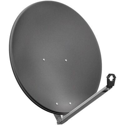 Goobay Miroir satellite en aluminium de 80 cm (Antenne parabolique, 38.80 dB, UKW / MW / LW), Parabole + antenne, Gris Goobay Miroir satellite en aluminium de 80 cm (Antenne parabolique, 38.80 dB, UKW / MW / LW), Parabole + antenne, Gris