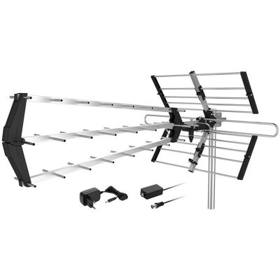 Cabletech Antenne directionnelle active pour la télévision numérique terrestre DVB-T2, Parabole + antenne Cabletech Antenne directionnelle active pour la télévision numérique terrestre DVB-T2, Parabole + antenne