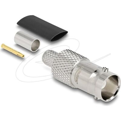 Delock BNC Buchse zum Crimpen RG-59mit passendem Schrumpfschlauch (Câble d'antenne), Câble d'antenne Delock BNC Buchse zum Crimpen RG-59mit passendem Schrumpfschlauch (Câble d'antenne), Câble d'antenne