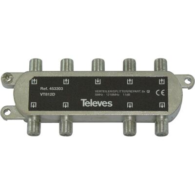 Televes VT812D Répartiteur 8 voies 5-1000MHz VD:12dB 453303 (VT812D) (Câble d'antenne), Câble d'antenne Televes VT812D Répartiteur 8 voies 5-1000MHz VD:12dB 453303 (VT812D) (Câble d'antenne), Câble d'antenne