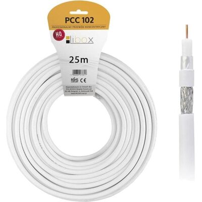 Libox Kabelis SAT Trishield HD/25m PCC102-25 (Câble satellite), Câble d'antenne Libox Kabelis SAT Trishield HD/25m PCC102-25 (Câble satellite), Câble d'antenne