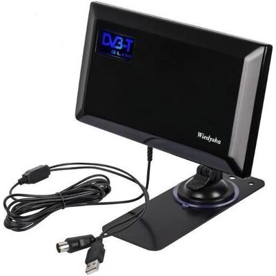 INNE Wiedyska Slim antenne DVB-T RTV (Antenne d'intérieur, 33 dB, DVB-T / -T2), Parabole + antenne, Noir INNE Wiedyska Slim antenne DVB-T RTV (Antenne d'intérieur, 33 dB, DVB-T / -T2), Parabole + antenne, Noir