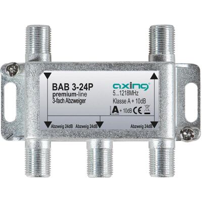 AXING BAB 3-24P - Diviseur 5-1218 MHz, Gris, A, 24 dB AXING BAB 3-24P - Diviseur 5-1218 MHz, Gris, A, 24 dB