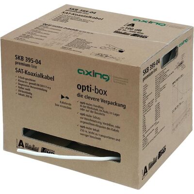 Axing Câble coaxial SKB 395-04 250m anneau triple blindage en opti-box (100 dB, Câble d'antenne), Câble d'antenne Axing Câble coaxial SKB 395-04 250m anneau triple blindage en opti-box (100 dB, Câble d'antenne), Câble d'antenne