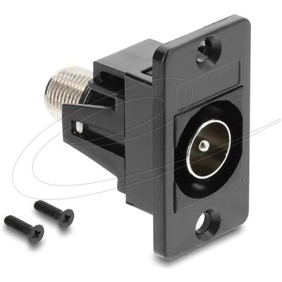 Delock Panel Mount IEC Stecker zu F Buchse schwarz (Câble d'antenne), Câble d'antenne Delock Panel Mount IEC Stecker zu F Buchse schwarz (Câble d'antenne), Câble d'antenne