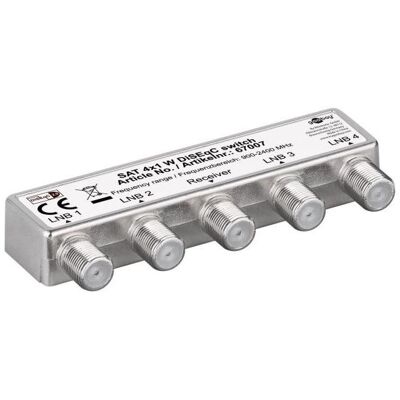 Hapena HADS41 SB Emballage Commutateur d'antennes Commutateur DiSEqC 4 voies (DiSEqC), Parabole : accessoires Hapena HADS41 SB Emballage Commutateur d'antennes Commutateur DiSEqC 4 voies (DiSEqC), Parabole : accessoires