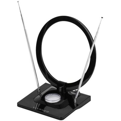Vivanco Innenantenne, rund, Full HD - Schwarz (Antenne d'intérieur, DVB-T / -T2), Parabole + antenne, Noir Vivanco Innenantenne, rund, Full HD - Schwarz (Antenne d'intérieur, DVB-T / -T2), Parabole + antenne, Noir