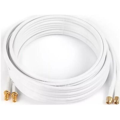 Poynting Accessoires d'antenne - Câble - A-CAB-144 - 5mTwin Pair HDF195 - SMA (M) to SMA (F) - white - (Câble d'antenne), Câble d'antenne Poynting Accessoires d'antenne - Câble - A-CAB-144 - 5mTwin Pair HDF195 - SMA (M) to SMA (F) - white - (Câble d'antenne), Câble d'antenne