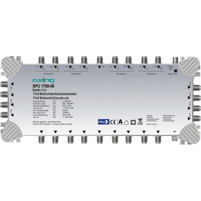 Axing Commutateur multiple/module en cascade SPU 1708-06 17 en 8, Récepteur TV : accessoires Axing Commutateur multiple/module en cascade SPU 1708-06 17 en 8, Récepteur TV : accessoires