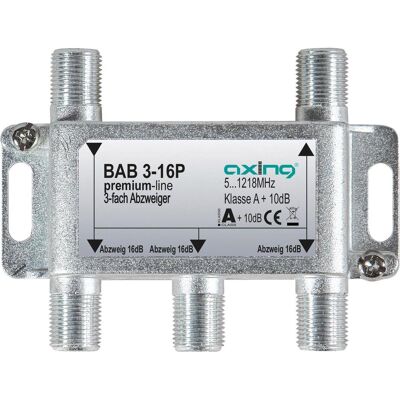 Axing Dérivateur triple BAB 3-16P 16 dB, 51218 MHz, Câble d'antenne Axing Dérivateur triple BAB 3-16P 16 dB, 51218 MHz, Câble d'antenne