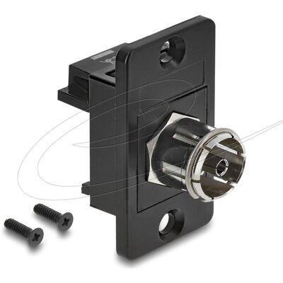 Delock Panel Mount IEC Buchse zu F Buchse schwarz (Câble d'antenne), Câble d'antenne Delock Panel Mount IEC Buchse zu F Buchse schwarz (Câble d'antenne), Câble d'antenne