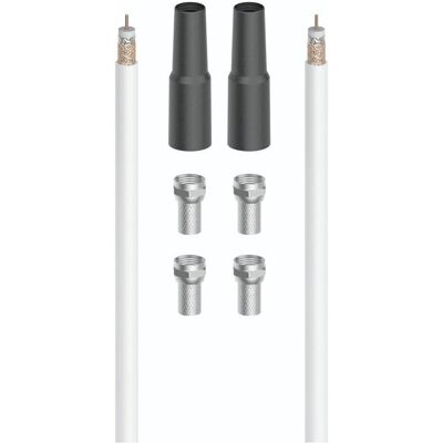 Hama 305146 Kit de connexion SAT numérique 90dB 20m (90 dB, Câble satellite), Câble d'antenne Hama 305146 Kit de connexion SAT numérique 90dB 20m (90 dB, Câble satellite), Câble d'antenne