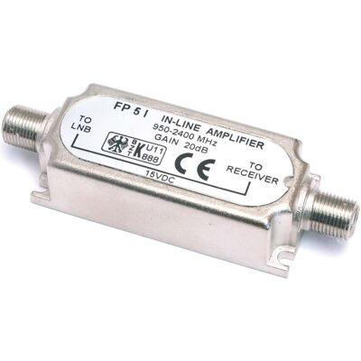 Telestar Amplificateur satellite en ligne (Amplificateur), Parabole : accessoires, Argent Telestar Amplificateur satellite en ligne (Amplificateur), Parabole : accessoires, Argent