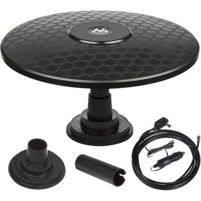 Maclean MCTV-945 Antenne TV 12/24V Indoor 44 dB (44 dB, DVB-T / -T2), Parabole + antenne, Noir Maclean MCTV-945 Antenne TV 12/24V Indoor 44 dB (44 dB, DVB-T / -T2), Parabole + antenne, Noir