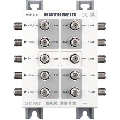 Kathrein EAX 2512 Diviseur de Câble Antenne - 5-2150 MHz, Gris, Blanc Kathrein EAX 2512 Diviseur de Câble Antenne - 5-2150 MHz, Gris, Blanc
