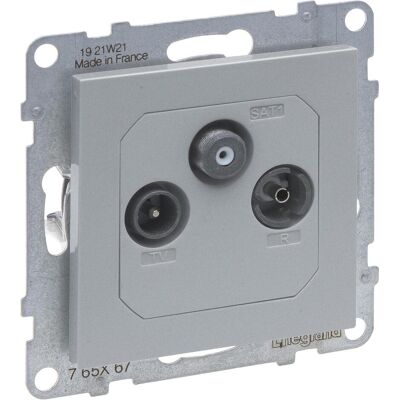 Legrand SEANO Einzeldose TV-R-SAT, Sternverkabelung HD-TV, Anschlussdämpfung: 1.5 dB (Prise antenne), Parabole : accessoires, Argent Legrand SEANO Einzeldose TV-R-SAT, Sternverkabelung HD-TV, Anschlussdämpfung: 1.5 dB (Prise antenne), Parabole : accessoires, Argent