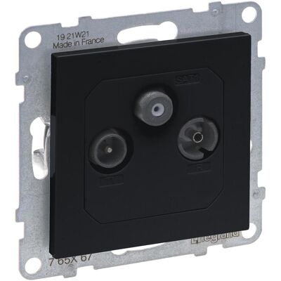 Legrand SEANO Prise unique TV-R-SAT 765467 p.HD-TV dans la couleur anthracite (Prise antenne), Parabole : accessoires, Gris Legrand SEANO Prise unique TV-R-SAT 765467 p.HD-TV dans la couleur anthracite (Prise antenne), Parabole : accessoires, Gris