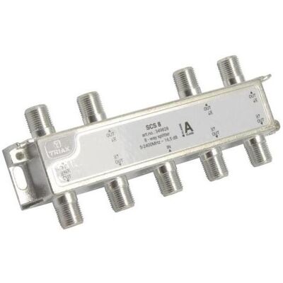 Triax SCS 8 Répartiteur F 5-2400 MHz DC (Répartiteur), Parabole : accessoires, Gris Triax SCS 8 Répartiteur F 5-2400 MHz DC (Répartiteur), Parabole : accessoires, Gris