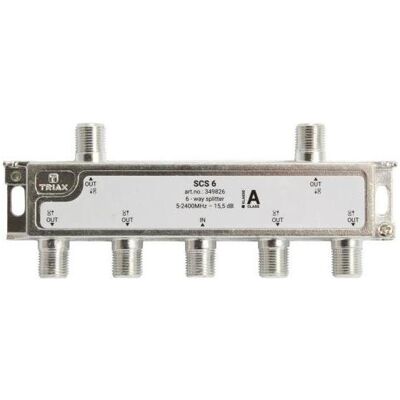 Triax SCS 6 Répartiteur F 5-2400 MHz DC, Accessoires TV, Argent, Blanc Triax SCS 6 Répartiteur F 5-2400 MHz DC, Accessoires TV, Argent, Blanc