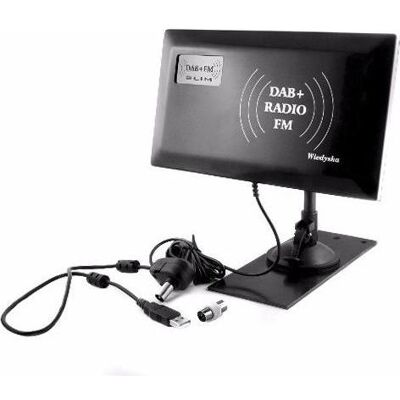 INNE Antenne radio-RTV DAB + FM Slim (Antenne d'intérieur, Antenne plate), Parabole + antenne, Noir INNE Antenne radio-RTV DAB + FM Slim (Antenne d'intérieur, Antenne plate), Parabole + antenne, Noir
