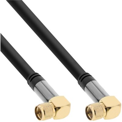 InLine Câble de raccordement SAT Premium 4x blindé 2x F-fiche coudée >110dB noir 2m (110 dB, Câble d'antenne), Câble d'antenne InLine Câble de raccordement SAT Premium 4x blindé 2x F-fiche coudée >110dB noir 2m (110 dB, Câble d'antenne), Câble d'antenne