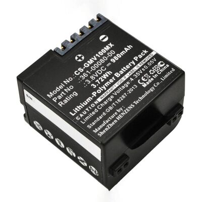 AGI Batterie compatible avec Garmin 010-12256-01 - Batterie - 980 mAh (Batterie de l'appareil photo), Alimentation pour appareil photo, Noir AGI Batterie compatible avec Garmin 010-12256-01 - Batterie - 980 mAh (Batterie de l'appareil photo), Alimentation pour appareil photo, Noir