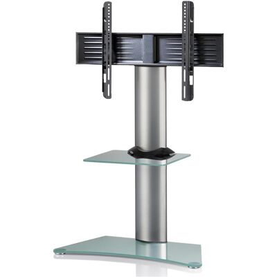 VCM Morgenthaler Zental avec étagère intermédiaire - 30 kg - 177,8 cm (70 pouces) - 81,3 cm (32 pouces) (30 kg, 32" - 70"), Pied TV, Argent VCM Morgenthaler Zental avec étagère intermédiaire - 30 kg - 177,8 cm (70 pouces) - 81,3 cm (32 pouces) (30 kg, 32" - 70"), Pied TV, Argent
