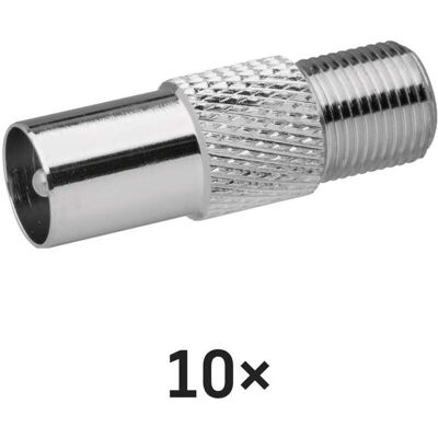Emos Réduction F femelle - IEC mâle, 10 pcs. (Fiches et connecteurs), Câble d'antenne Emos Réduction F femelle - IEC mâle, 10 pcs. (Fiches et connecteurs), Câble d'antenne