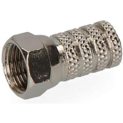 EDM Metal parabolic male "f" connector supra quality blister, Accessoires TV, Argent EDM Metal parabolic male "f" connector supra quality blister, Accessoires TV, Argent