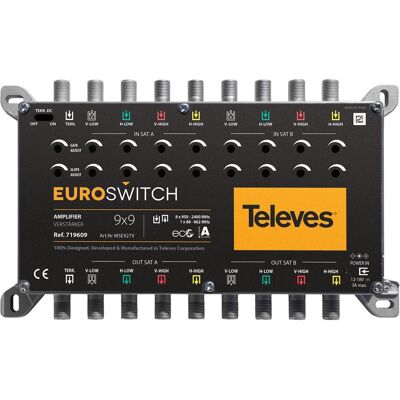 Televes MSE927V Euroswitch 17 voies (Multi commutateur), Parabole : accessoires Televes MSE927V Euroswitch 17 voies (Multi commutateur), Parabole : accessoires