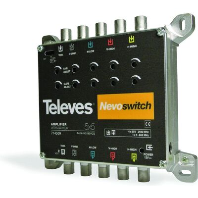 Televes Amplificateur 5x fonte 30dB p. mS NEVO o.NT MS530VGQ (Multi commutateur), Parabole : accessoires, Multicolore Televes Amplificateur 5x fonte 30dB p. mS NEVO o.NT MS530VGQ (Multi commutateur), Parabole : accessoires, Multicolore