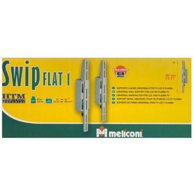 Meliconi TV bracket SWIP FLAT 1 (Mur, 60 kg), Support mural pour TV, Argent Meliconi TV bracket SWIP FLAT 1 (Mur, 60 kg), Support mural pour TV, Argent