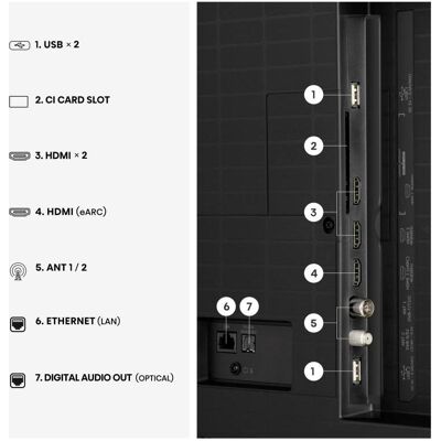 Hisense 43A7S (55", QLED, 4K), TV, Noir Hisense 43A7S (55", QLED, 4K), TV, Noir