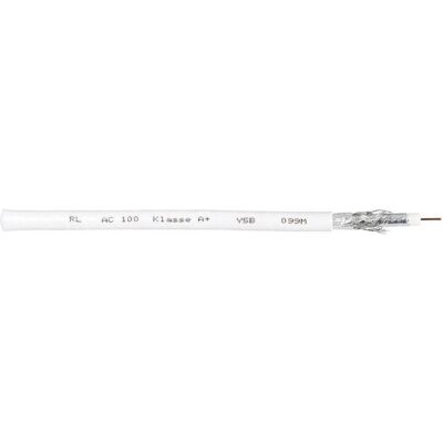 Interkabel AC 100-25 Câble coaxial - 75Ω, Blanc, 25m Interkabel AC 100-25 Câble coaxial - 75Ω, Blanc, 25m