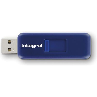 Integral Flash drive SLIDE INFD32GBSLDBL Blue (32 Go, USB-A), Clé USB, Blanc, Bleu Integral Flash drive SLIDE INFD32GBSLDBL Blue (32 Go, USB-A), Clé USB, Blanc, Bleu