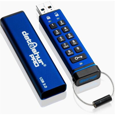iStorage datAshur Pro USB3 256GB (256 Go, USB-A), Clé USB, Bleu iStorage datAshur Pro USB3 256GB (256 Go, USB-A), Clé USB, Bleu