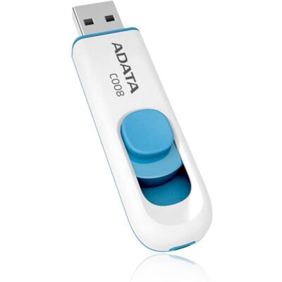 Adata Série classique C008 (64 Go, USB-A), Clé USB, Blanc, Bleu Adata Série classique C008 (64 Go, USB-A), Clé USB, Blanc, Bleu