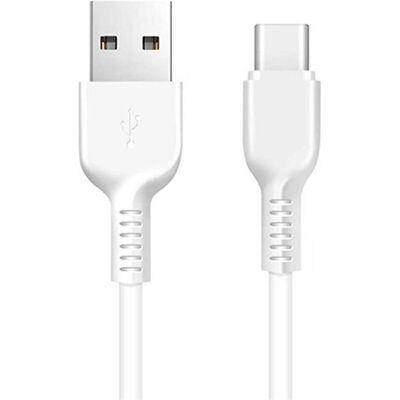 Hoco USB-A vers USB-C Flash X20, 18W, 2A, 3m, blanc (3 m, 18 W), Câble USB Hoco USB-A vers USB-C Flash X20, 18W, 2A, 3m, blanc (3 m, 18 W), Câble USB