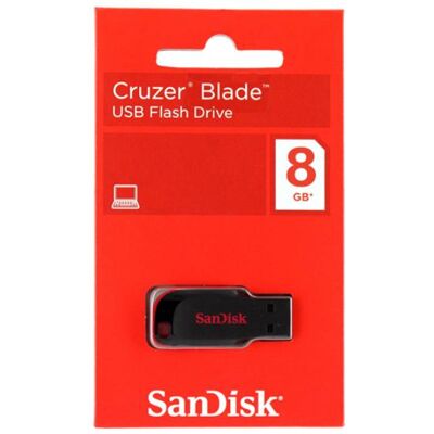 SanDisk Lame Cruzer (8 Go, USB-A), Clé USB, Noir, Rouge SanDisk Lame Cruzer (8 Go, USB-A), Clé USB, Noir, Rouge